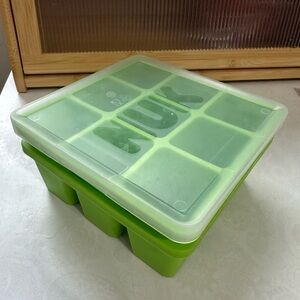 Nuk baby food freezable trays (2) and lid (1)